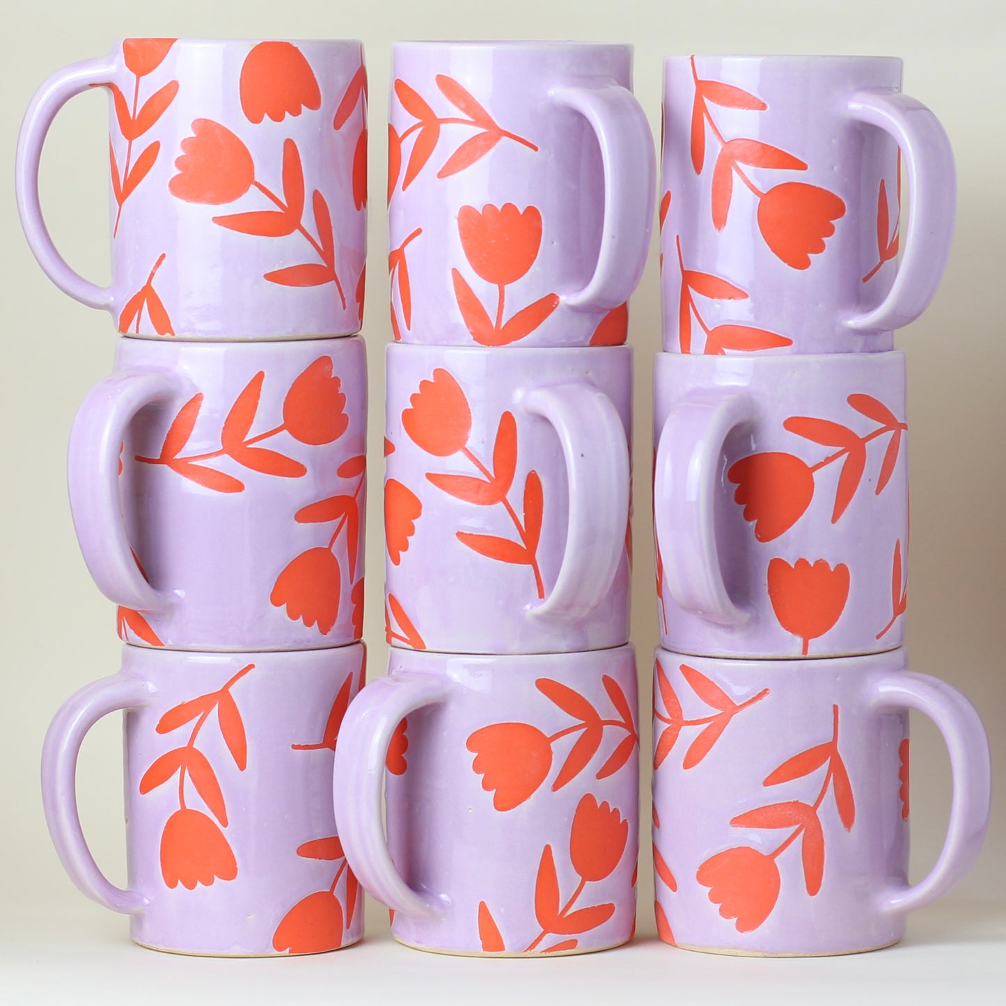 Purple Flower Mug
