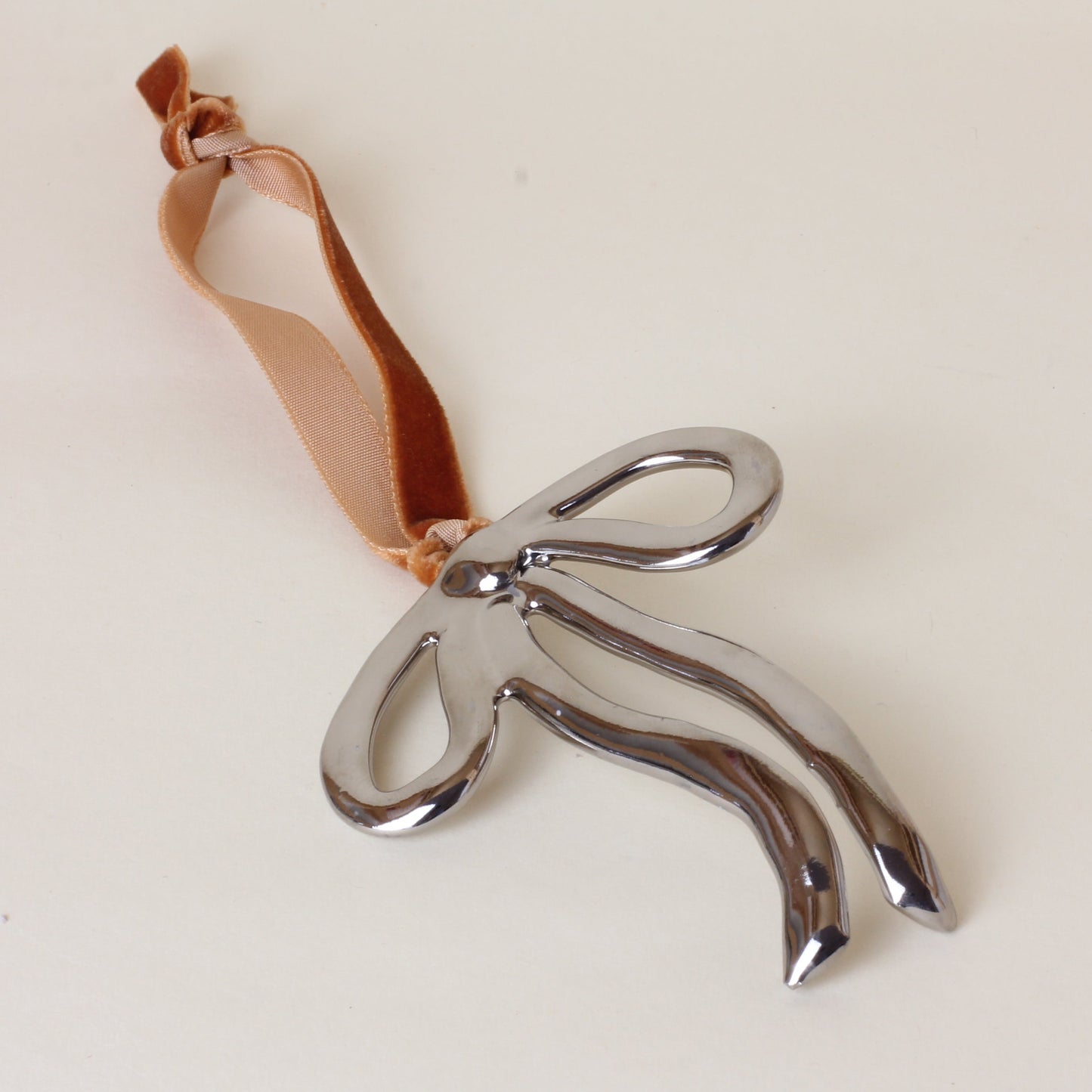 Chrome Bow Ornament