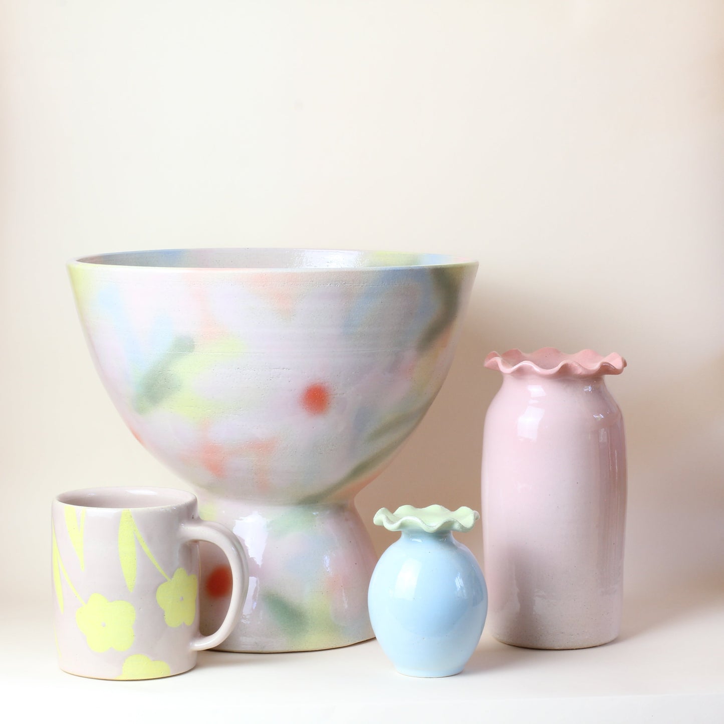 Summer Garden Pedestal Vase