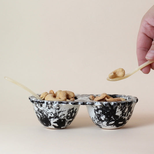 Splatter Double Bowl