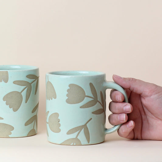 Sage Flower Mug