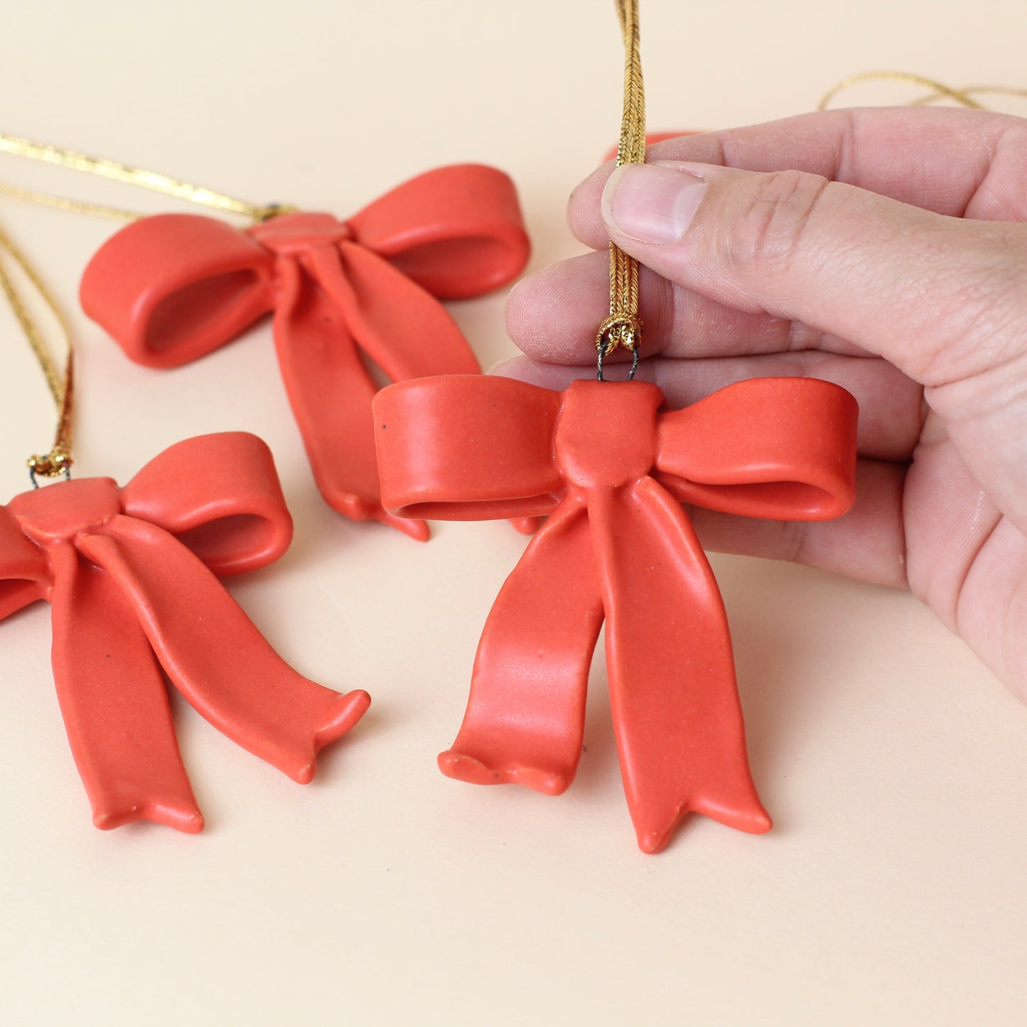 Vintage Red Bow Ornament