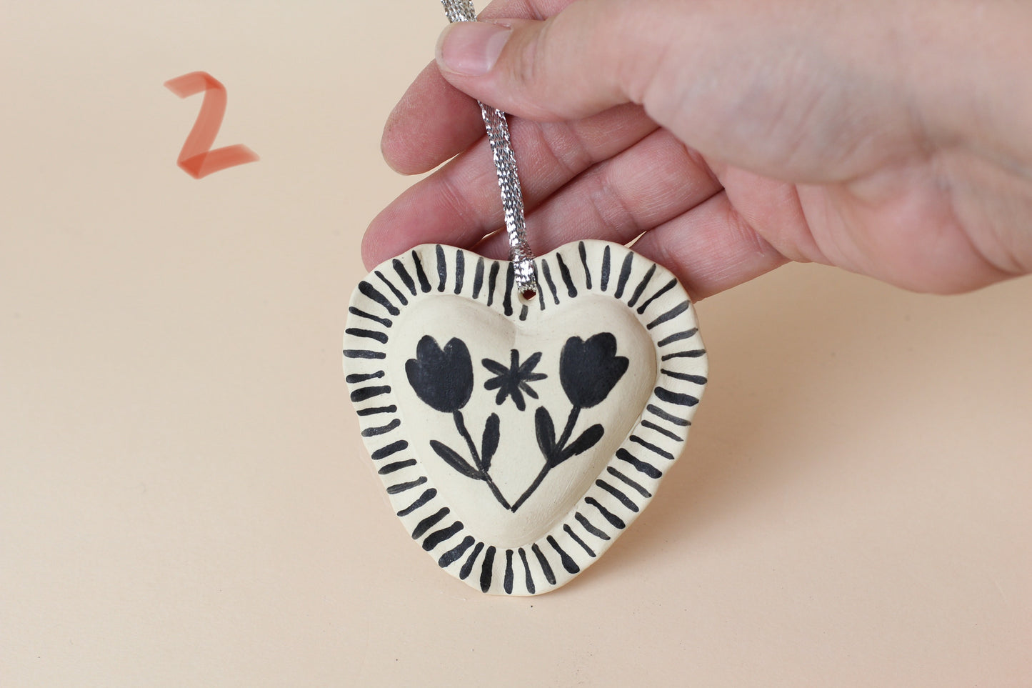 Ruffled Heart Ornament