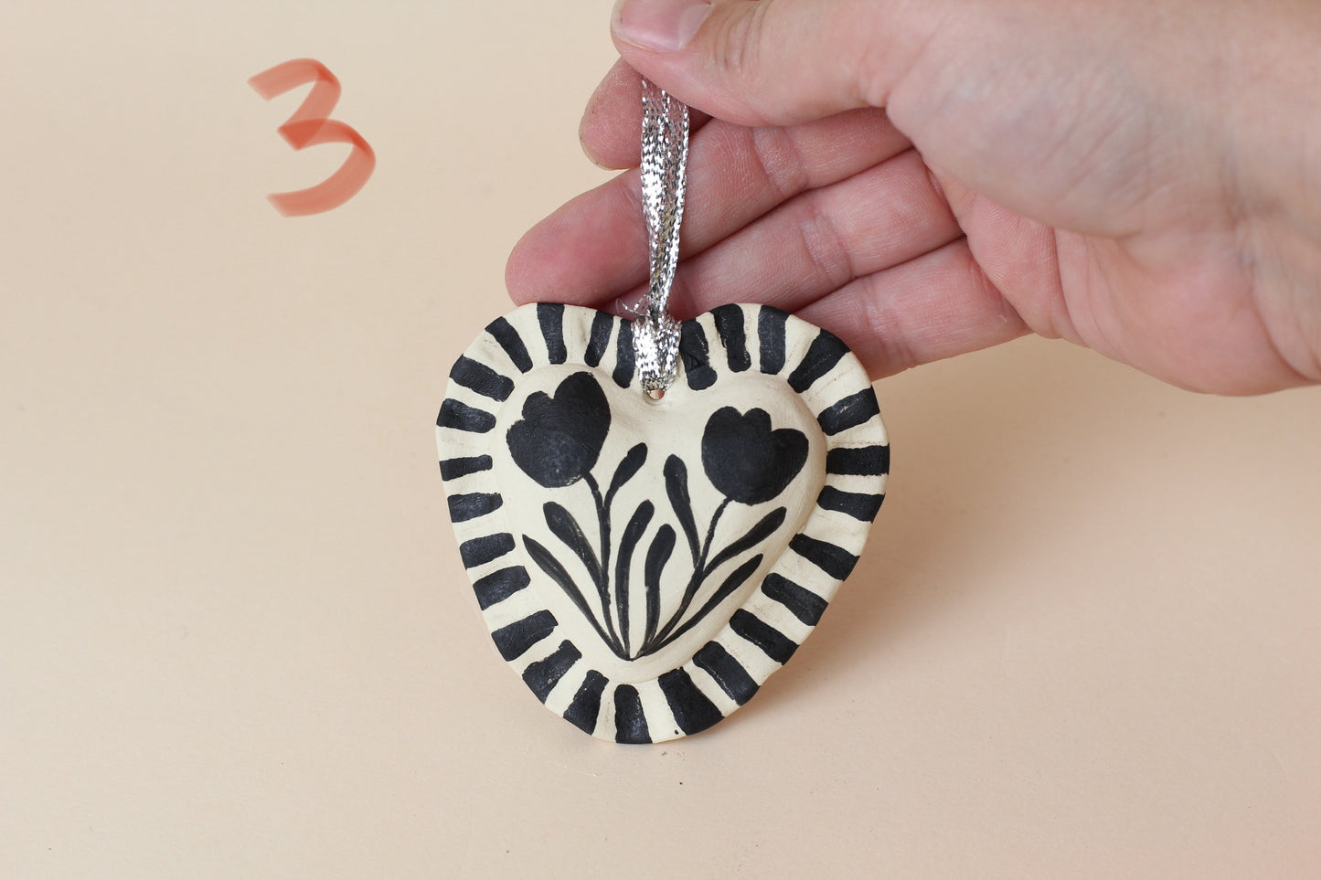 Ruffled Heart Ornament