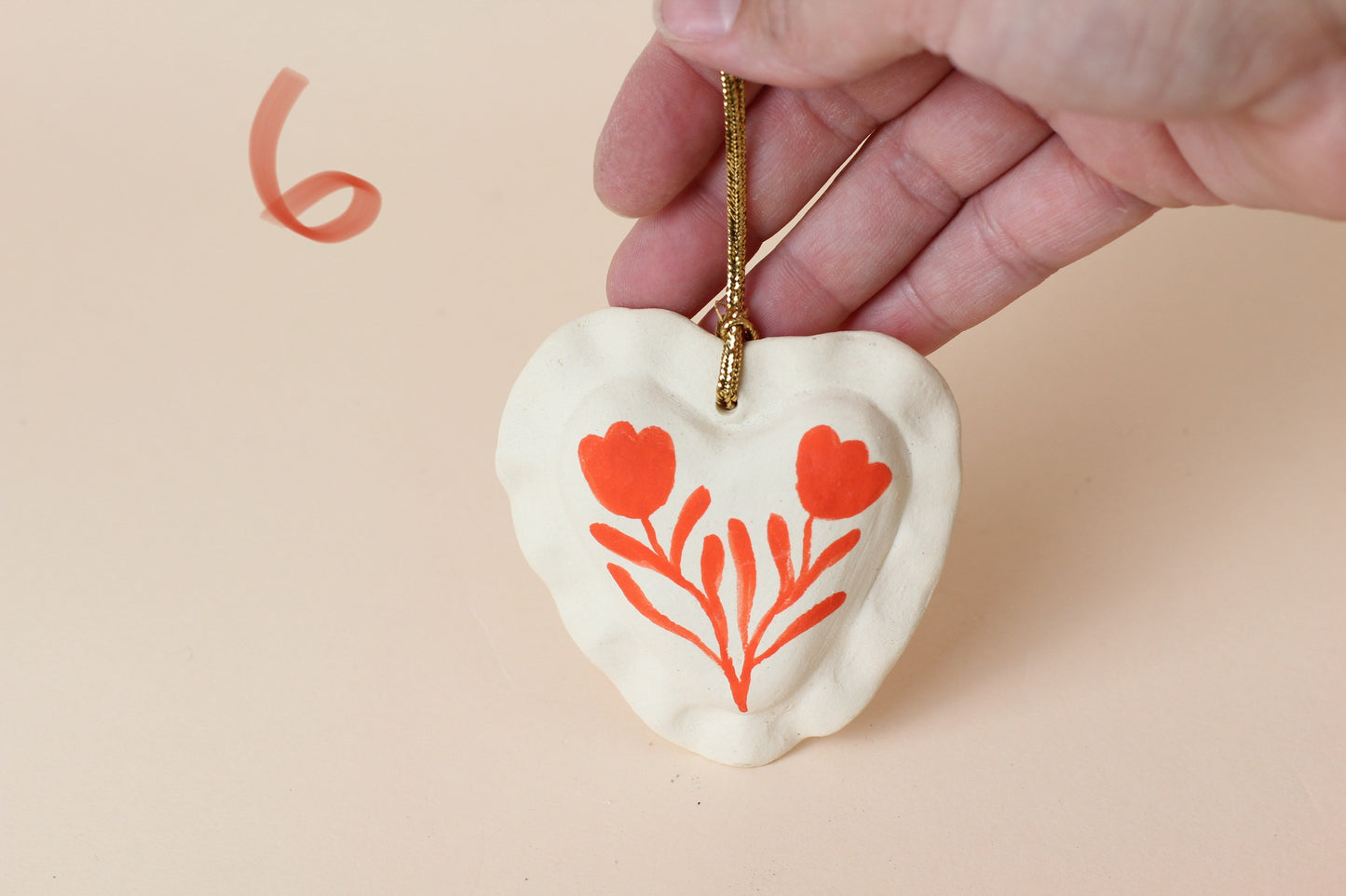 Ruffled Heart Ornament
