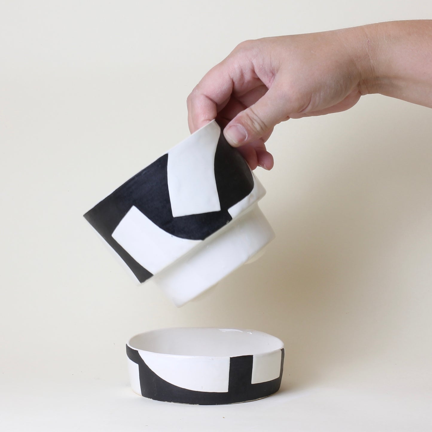 B&W Confetti Planter